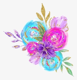 #watercolor #flowers #floral #bouquet #neon #spring - Craft, HD Png Download, Transparent PNG