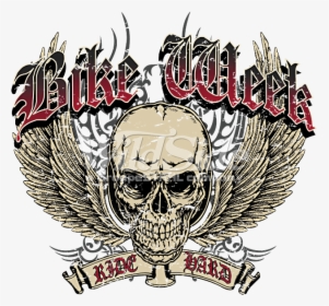 Bike Week - Winged Skull - Ride Hard - Emblem - Emblem, HD Png Download, Transparent PNG