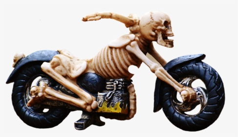 Biker, Skeleton, Creepy, Weird, Decoration, Scary, - Skeleton Motorcycle Transparent, HD Png Download, Transparent PNG