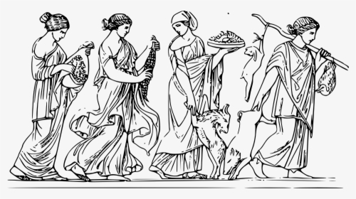 Greek, People, Woman, Ancient, Toga, Animals, Pig - Poor People Ancient Greece, HD Png Download, Transparent PNG