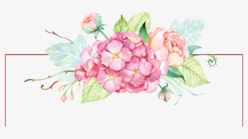 Free Watercolor Banner With Flowers Png - Flowers Watercolor, Transparent Png, Transparent PNG