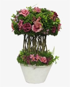 Flower Express Roses With Gyps On Lace Planter Table - Flower Planter Png, Transparent Png, Transparent PNG