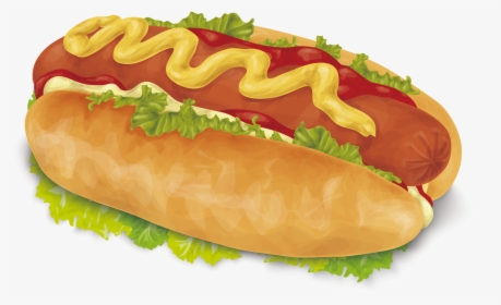 Transparent Hotdog - Vegetables Hot Dog, HD Png Download, Transparent PNG