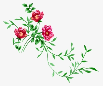 Red Floral Decor Png - Floral On Transparent Background, Png Download, Transparent PNG