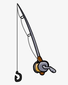 Fishing Pole Kid Hd Photos Clipart - Fishing Rod Drawing Easy, HD Png Download, Transparent PNG