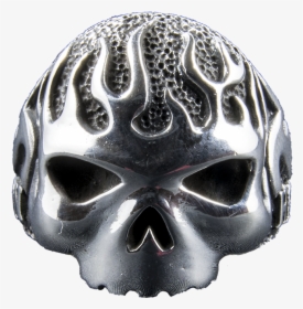 Burns Skull Flame Ring - Skull, HD Png Download, Transparent PNG