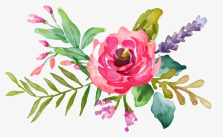 Bright Watercolor Flowers - Transparent Background Flower Watercolor Png, Png Download, Transparent PNG