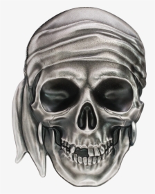 Skulls Transparent Pirate - Palau 2017 Pirate Skull Antique Finish Silver Coin, HD Png Download, Transparent PNG