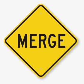 Merge Road Traffic Control Sign - Danger Sign, HD Png Download, Transparent PNG