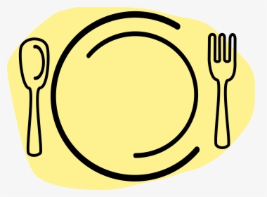 Dinner Plate With Spoon And Fork Clip Arts - Soul Food Clip Art, HD Png Download, Transparent PNG