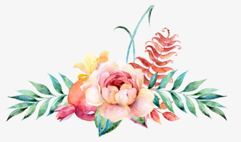 Decoration Flower Illustration Watercolor Design Floral - Floral Border Design Png, Transparent Png, Transparent PNG
