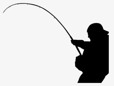 Fishing Pole Clipart Outline - Fisherman Png, Transparent Png, Transparent PNG