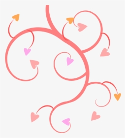 Growing Hearts Clip Arts - Swirls And Hearts Clip Art, HD Png Download, Transparent PNG