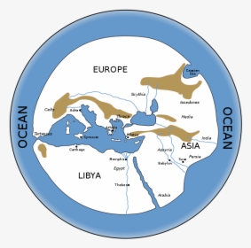 Ancient Greece Early World Maps - Hecataeus Of Miletus, HD Png Download, Transparent PNG