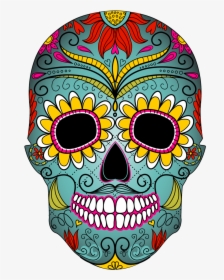 Day Of The Dead Skull - Day Of The Dead Culture Mask, HD Png Download, Transparent PNG