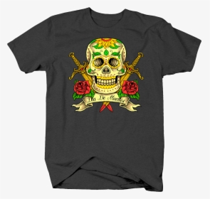 Dia De Los Muertos Sugar Skull And Swords Day Of The - Shirt, HD Png Download, Transparent PNG