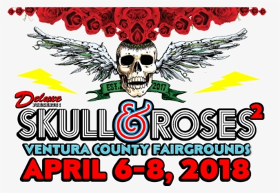 Deluxe Presents Skull & Roses Festival, Ventura, Ca - Graphic Design, HD Png Download, Transparent PNG