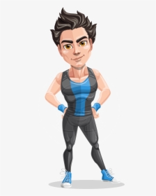 Handsome Fitness Man Cartoon Vector Character Aka Mitch - Man Cartoon Character Png, Transparent Png, Transparent PNG