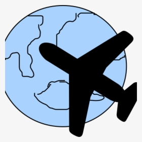 Airplane Clipart Free Camping Clipart - Airplane And Map Clipart, HD Png Download, Transparent PNG