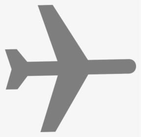 Airplane, Aircraft, Airline, Plane, Grey, Silhouette - Cartoon Airplane From Above, HD Png Download, Transparent PNG