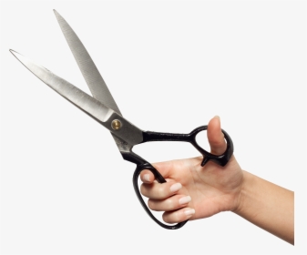 Cutting Shears,blade,shear - Hand Holding Scissors Png, Transparent Png, Transparent PNG
