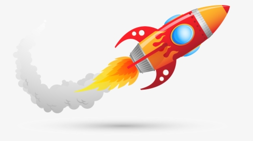 Transparent Fire Vector Png - Flying Rocket Clipart, Png Download, Transparent PNG