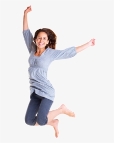 Happy Person Jumping Png - Happy Woman Jumping Png, Transparent Png, Transparent PNG
