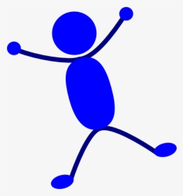 Solid Blue Man Jumping Svg Clip Arts - Cartoon Of Person Jumping, HD Png Download, Transparent PNG