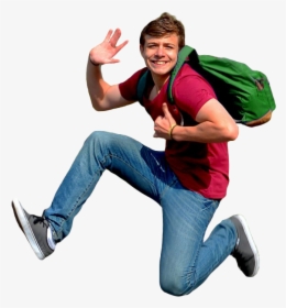 Transparent Guy Jumping Png - Person Waving Transparent Background, Png Download, Transparent PNG