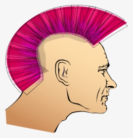 Hairstyle,art,chin - Punk Mohawk Comic, HD Png Download, Transparent PNG
