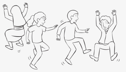 People Jumping Up And Down As Part Of Fun Tag And Pe - Someone Jumping Up And Down Drawing, HD Png Download, Transparent PNG
