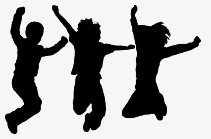 Jump Clipart Shadow Person - Kid Jumping Silhouette, HD Png Download, Transparent PNG