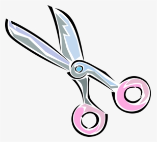 Vector Illustration Of Scissors Hand-operated Shearing - Açılı Eşyalar, HD Png Download, Transparent PNG