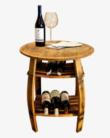 Side Table From An Old Wine Barrel - Table Of Wine Png, Transparent Png, Transparent PNG