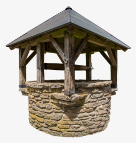 Fountain, Cistern, Water, Roof, Truss, Old, Middle - Water Well Roof, HD Png Download, Transparent PNG