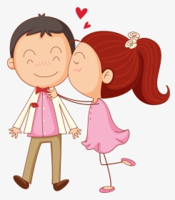 Kiss Cartoon Clip Art - Couple Clipart, HD Png Download, Transparent PNG