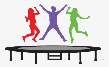Trampoline - Silhouette Of A Friends Jumping, HD Png Download, Transparent PNG