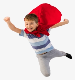 A Boy Wearing A Cape And Flying - Child Flying Png, Transparent Png, Transparent PNG