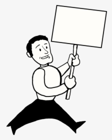 Person Holding Sign Clipart Png, Transparent Png, Transparent PNG