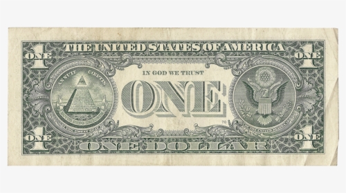 Us Dollar Png Image - Back Of 1 Dollar Bill, Transparent Png, Transparent PNG