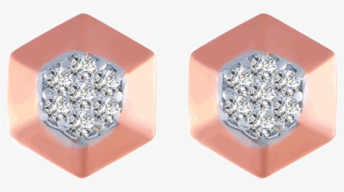 18kt Rose Gold And Diamond Stud Earrings For Women - Earrings, HD Png Download, Transparent PNG