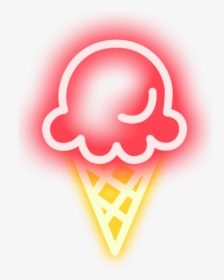 #sorvete #neon #neoneffect #morango #luz #remix #freedit - Ice Cream Neon Light Png, Transparent Png, Transparent PNG