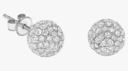 12 Diamond 18ct White Gold Stud Earrings - Ring, HD Png Download, Transparent PNG