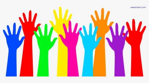 Colorful Hands Clipart, HD Png Download, Transparent PNG