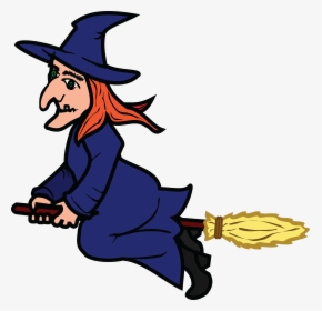 Witch On A Broomstick Clipart , Png Download - Clipart Of A Witch, Transparent Png, Transparent PNG