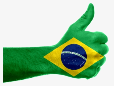 Brazil Flag Hand Png, Transparent Png, Transparent PNG