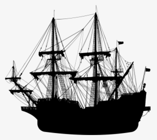 Ship, Boat, Silhouette, Vessel, Vehicle, Transportation - Sail Ship Silhouette, HD Png Download, Transparent PNG