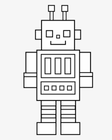Outline Image Of Robot, HD Png Download, Transparent PNG