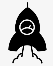 Space Ship Silhouette With Speedometer Launching - Spacecraft, HD Png Download, Transparent PNG