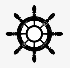 Ship Wheel Collection Of Ships Silhouette More Than - Ship Wheel Silhouette, HD Png Download, Transparent PNG